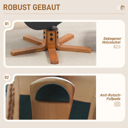 Relaxsessel AURENZO mit Hocker Drehbar Kunstleder Liegesessel 135° Braun