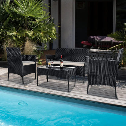 Gartenmöbel-Set 4-teilig - Modernes Outdoor Design für Garten, Terrasse & Balkon