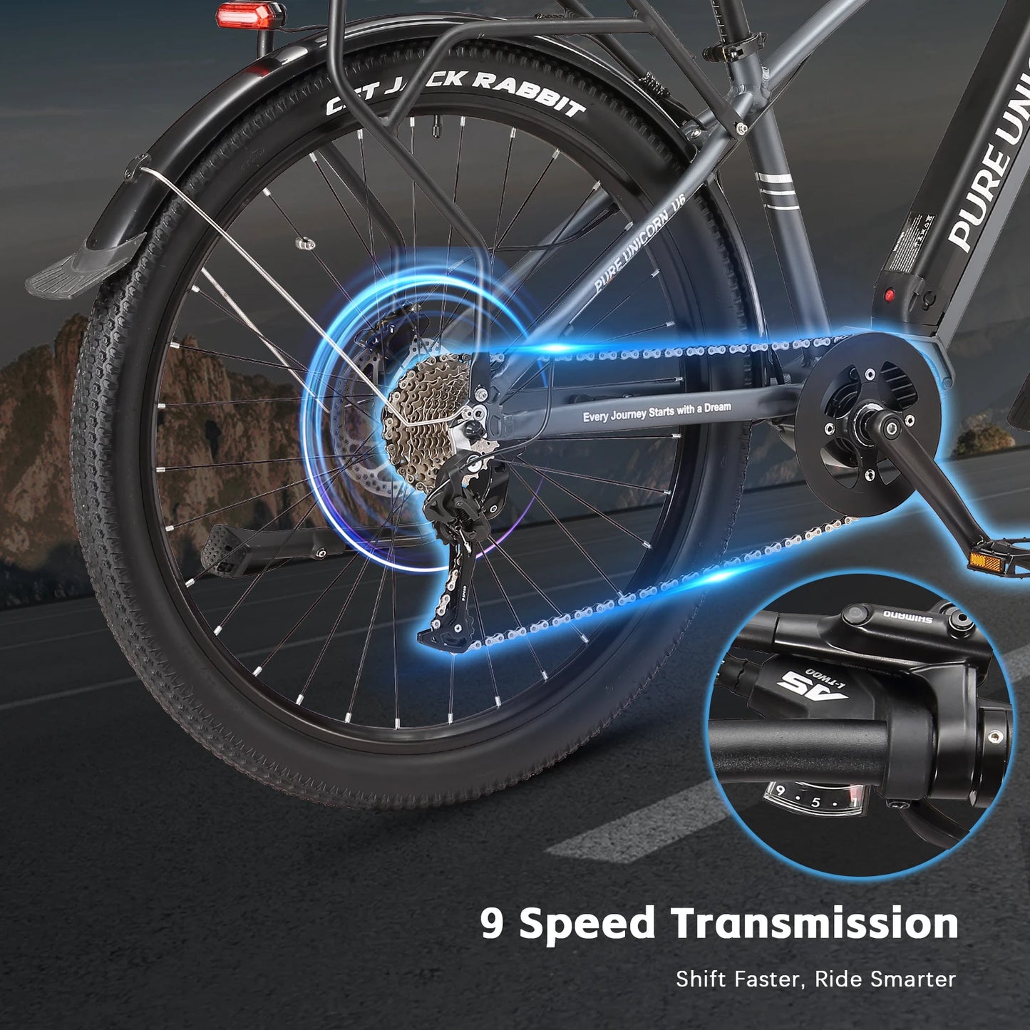 PURE UNICORN E-Bike 29 Zoll – 500W Mittelmotor, 25km/h, 90 Nm Drehmoment, 48V 14Ah Samsung Akku, 70 km Reichweite, Luftfederung & Hydraulikbremsen