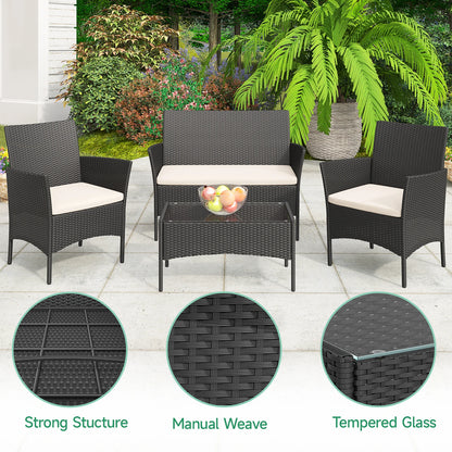 Gartenmöbel-Set 4-teilig - Modernes Outdoor Design für Garten, Terrasse & Balkon