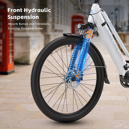 PURE UNICORN 500W Mid Drive Ebike 27,5 Zoll 35 km/h Drehmomentsensor Elektrofahrrad 48V 14Ah Samsung Batterie Rennrad für Frauen