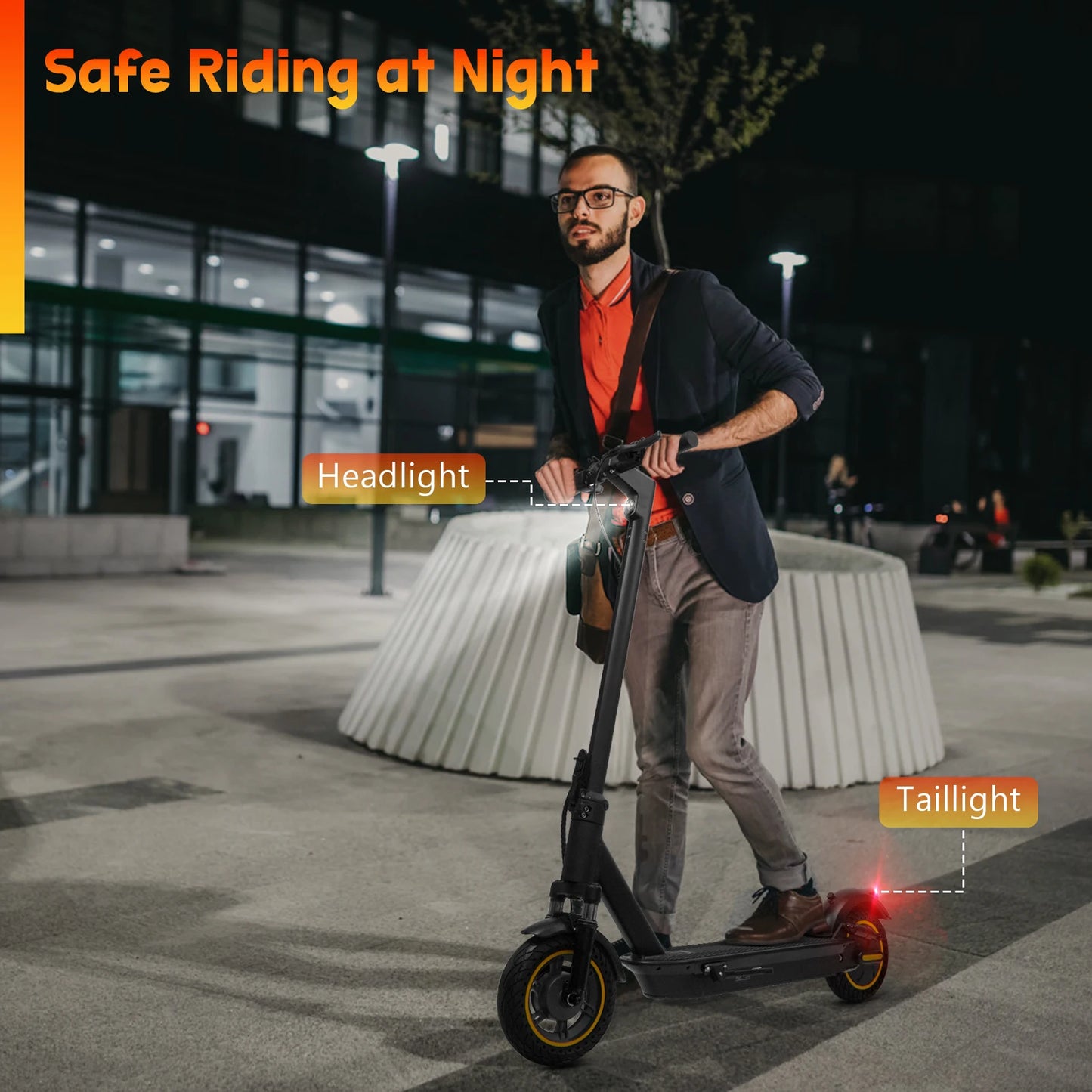 Elektro-Roller mit 1000 W - bis zu 35 km/h| 42 V / 14,5 Ah Akku, 10-Zoll Luftreifen