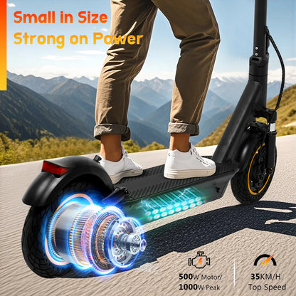 Elektro-Roller mit 1000 W - bis zu 35 km/h| 42 V / 14,5 Ah Akku, 10-Zoll Luftreifen