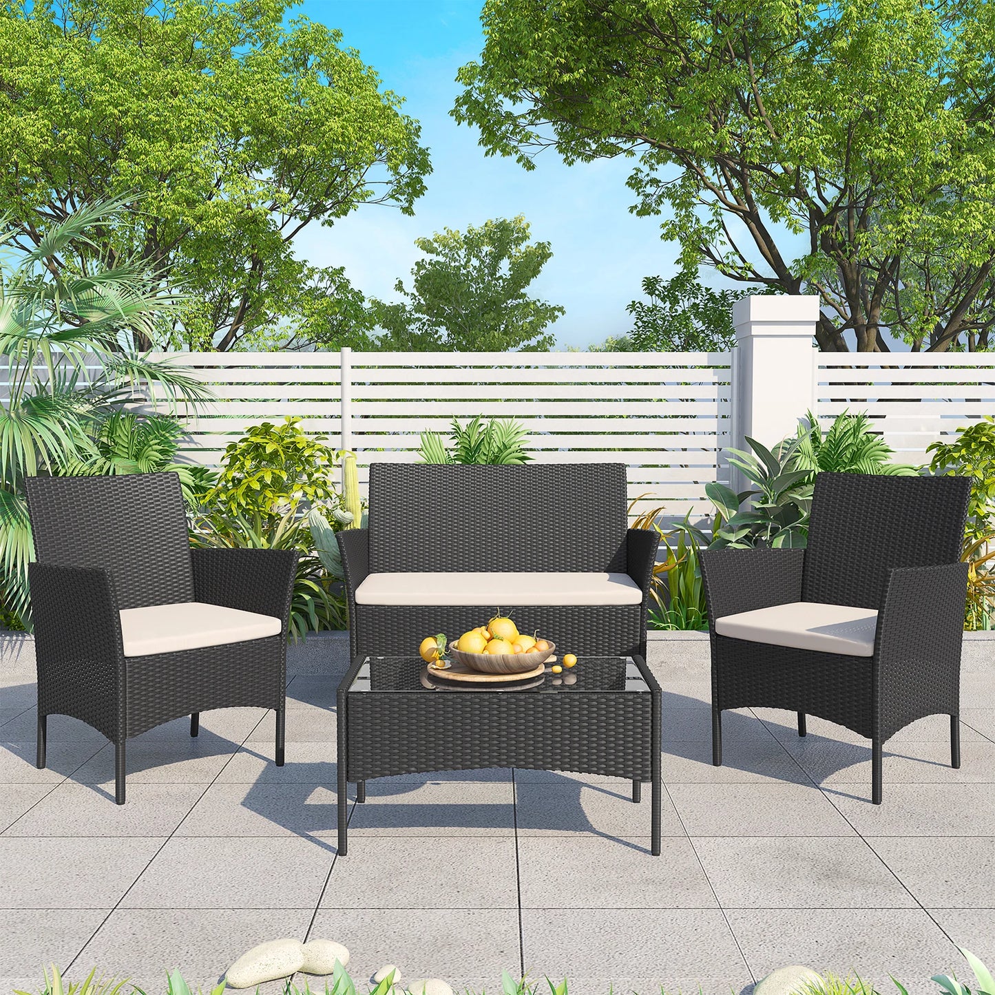 Gartenmöbel-Set 4-teilig - Modernes Outdoor Design für Garten, Terrasse & Balkon