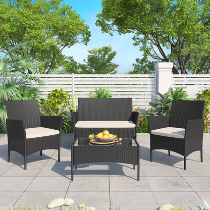 Gartenmöbel-Set 4-teilig - Modernes Outdoor Design für Garten, Terrasse & Balkon