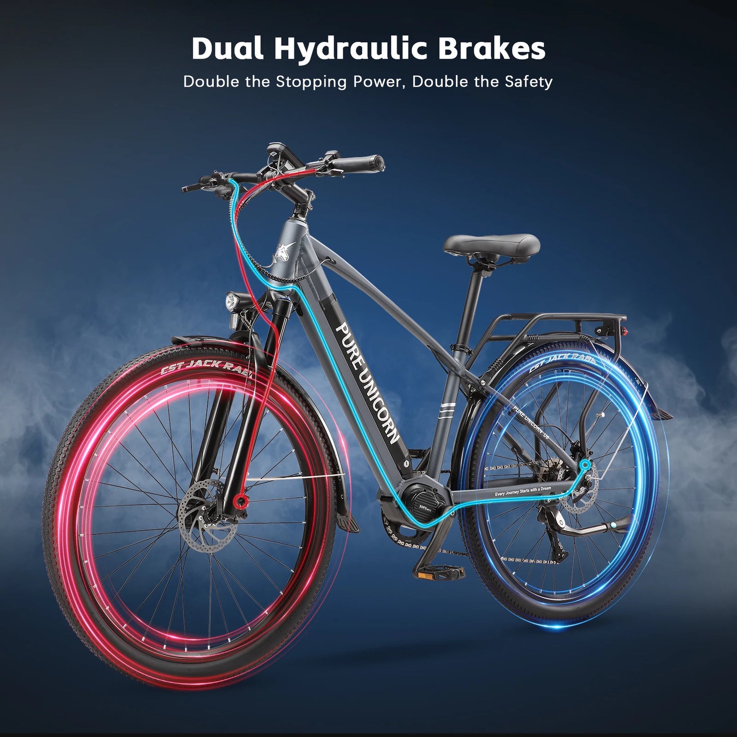 PURE UNICORN E-Bike 29 Zoll – 500W Mittelmotor, 25km/h, 90 Nm Drehmoment, 48V 14Ah Samsung Akku, 70 km Reichweite, Luftfederung & Hydraulikbremsen