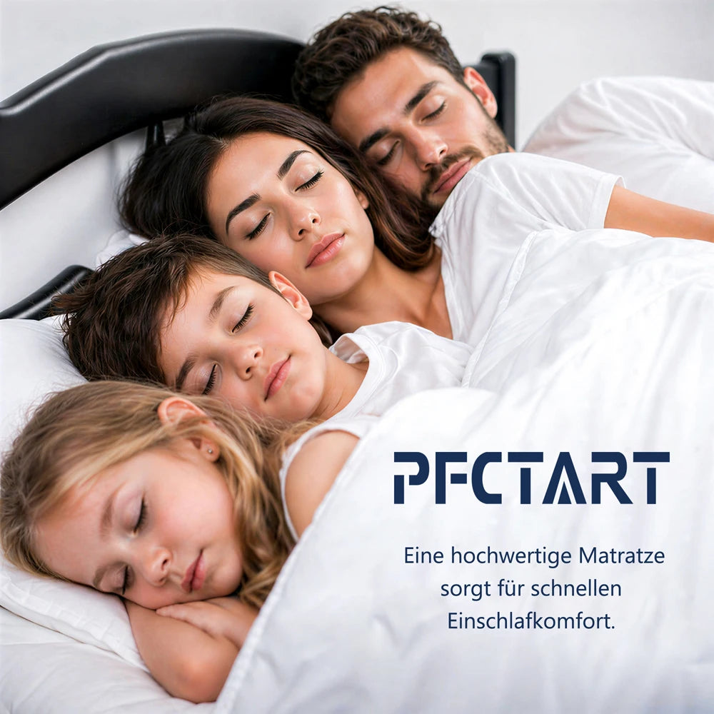 PFCTART Hybridmatratze 90x200 25cm Gel Memory Foam Taschenfederkern OEKO-TEX