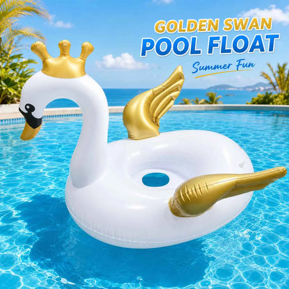 1 Stück Pool-Schwimmreifen, aufblasbares Schwimmfloß mit Griff, Wasserspielzeug für Strand und Party