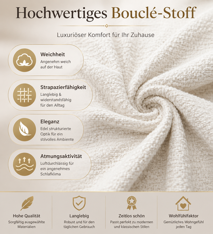 Polsterbett Bouclé Beige Doppelbett 160/180x200 cm Kopfteil Gittermuster Stauraum