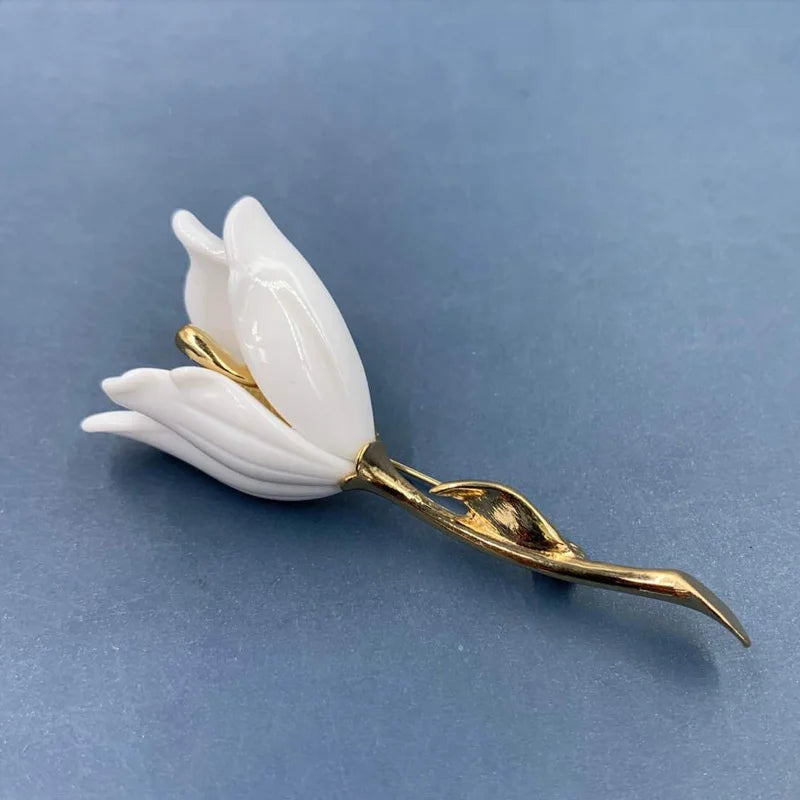 Vintage Gold Farbe Perle Barock Stern Mond Bogen Tulpe Ginkgo Brosche Pin Für Frau Retro Palace Metall Exquisite Badgses Schmuck