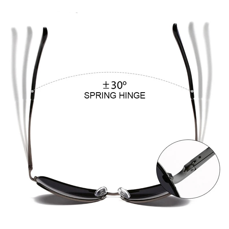 Piloten Sonnenbrille Herren Damen Polarisiert UV400 Metall Schwarz