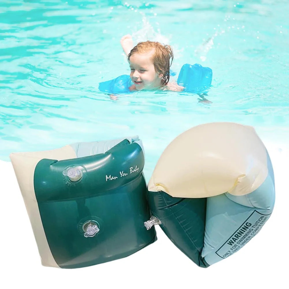 2 Stück Arm Float Erwachsene Kinder schwimmen aufblasbare Arm ringe aufblasbare Schwimmbad Boje Armbänder Doppel airbag Schwimm zubehör
