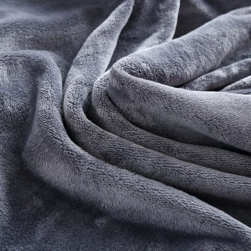 Flauschige Korallensamt-Decke – Luxus Flanell & Plüsch Kuscheldecke | Warm, weich & atmungsaktiv für Sofa, Bett & Reisen