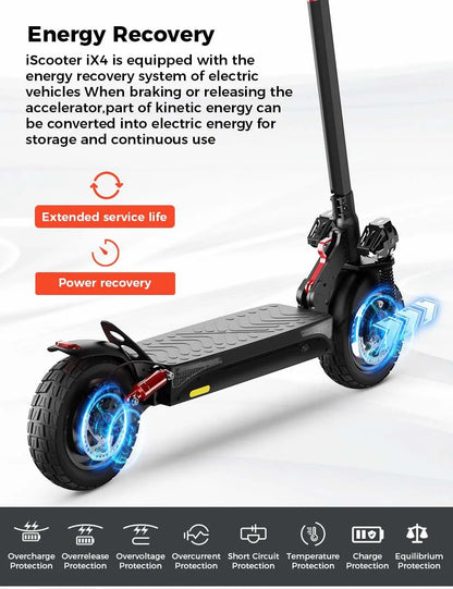 iScooter Luxus Elektroroller e- Scooter, 45 km/h, 40km Reichweite und 36-monatiger Gewährleistung