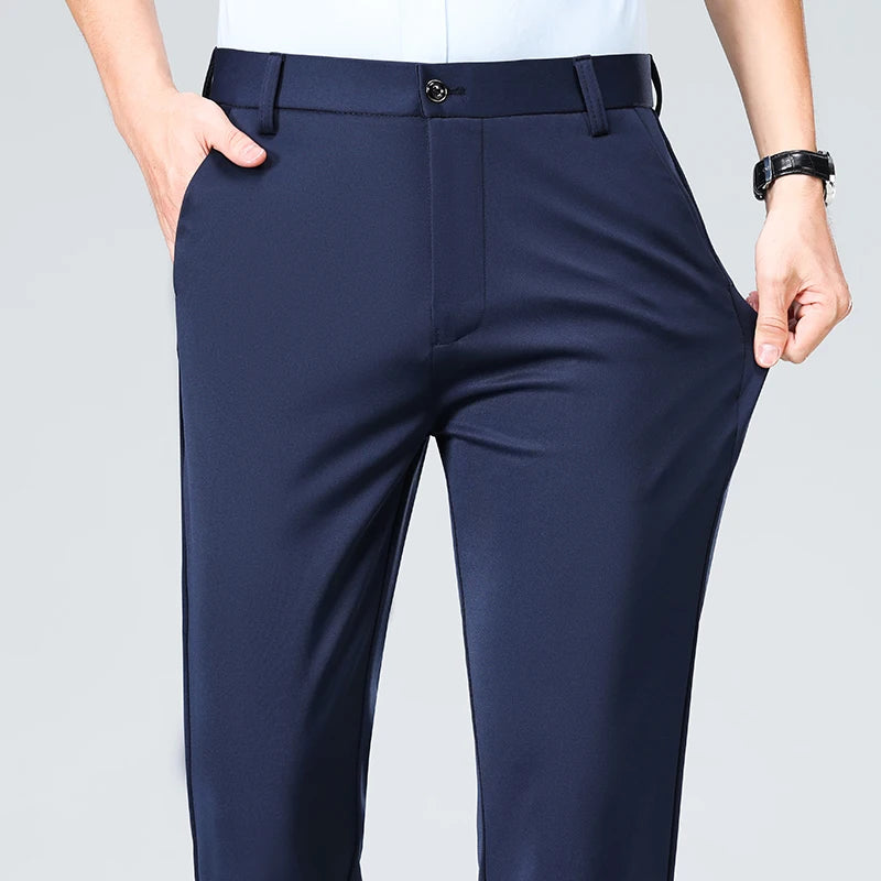 Herren Anzughose Business Flex Stoffhose Business Casual Sommer Herbst