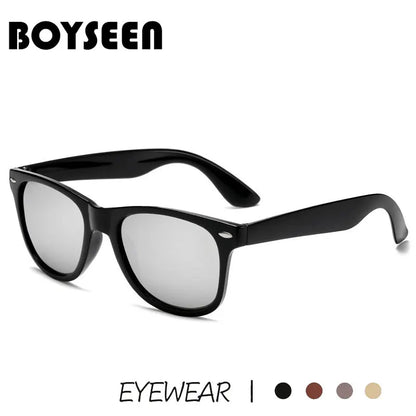 Sonnenbrille Damen Herren Rechteckig UV400 Schwarz Retro
