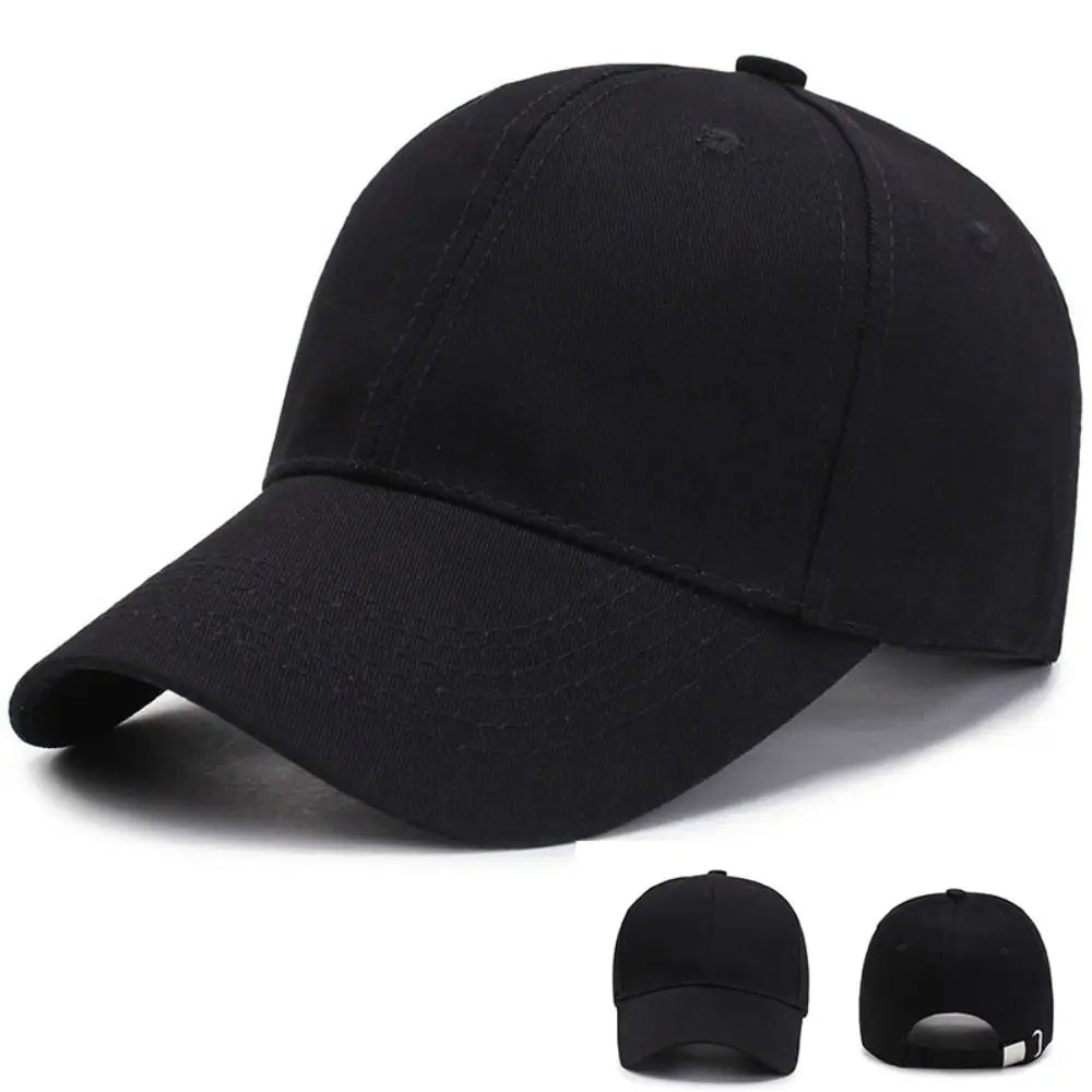 Baseballkappen, Schwarz, für Herren und Damen, Sportkappe, verstellbare Baseballkappe aus Baumwolle, lässige Sommermütze