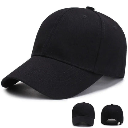 Baseballkappen, Schwarz, für Herren und Damen, Sportkappe, verstellbare Baseballkappe aus Baumwolle, lässige Sommermütze