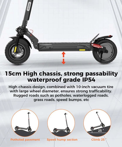 iScooter Luxus Elektroroller e- Scooter, 45 km/h, 40km Reichweite und 36-monatiger Gewährleistung