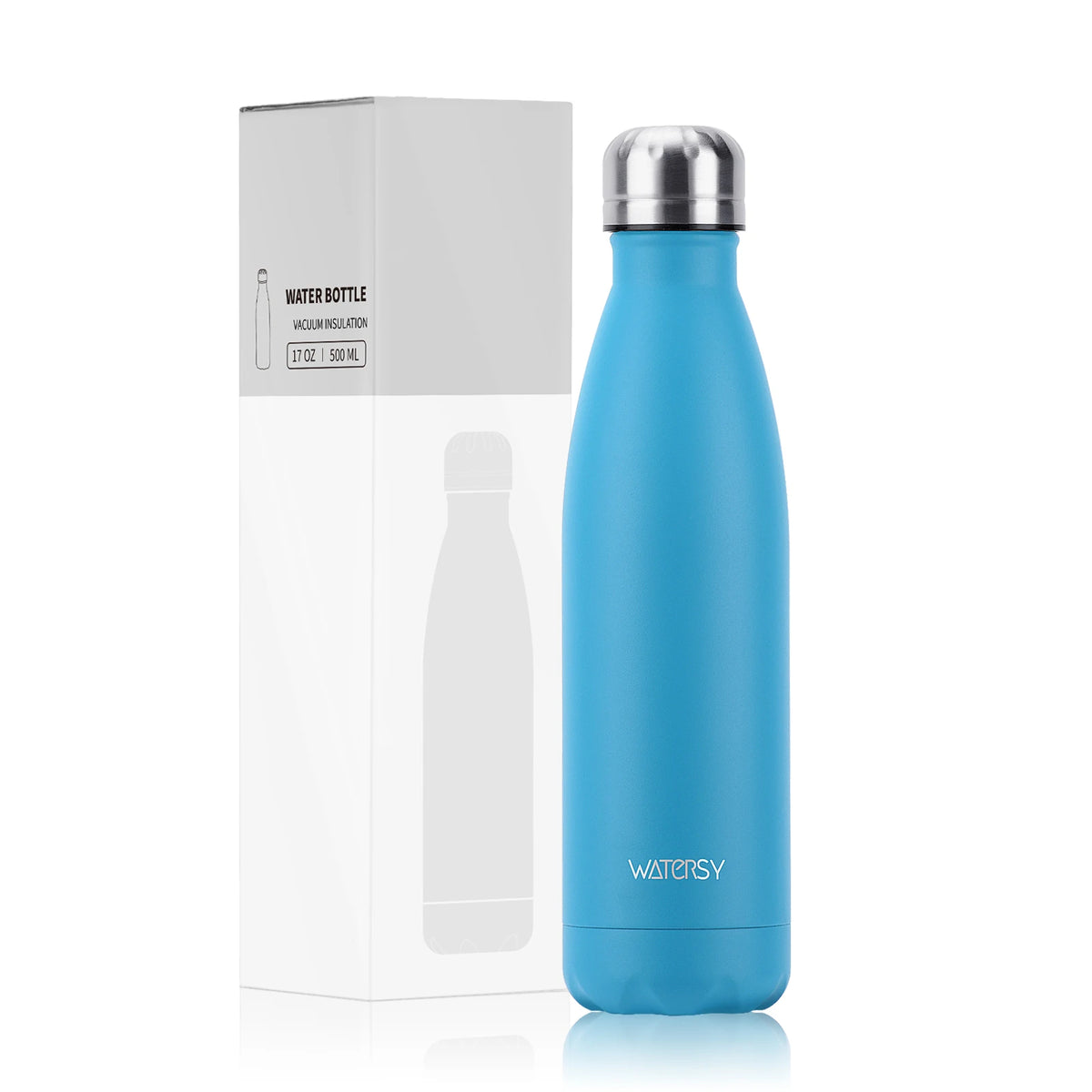 WATERSY Thermoflasche 500 ml Edelstahl | Vakuum Isolierflasche