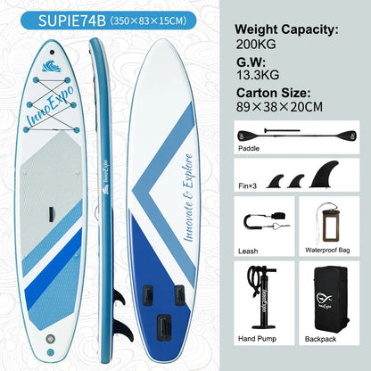 SUP Board Aufblasbar Komplettset Stand Up Paddle Board 190 kg PVC