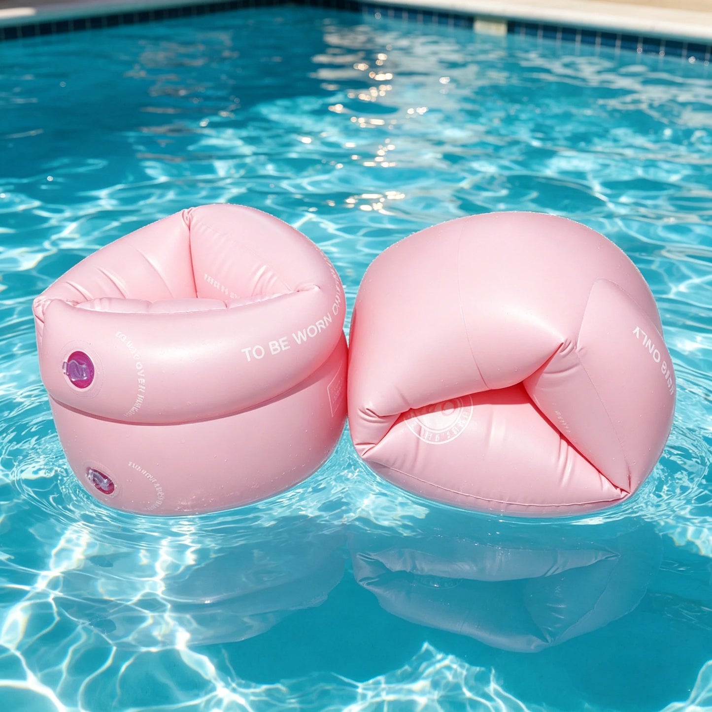 2 Stück neue aufblasbare Armbänder in Macaron-Farbe für alle Altersgruppen, Schwimmarmringe, schwimmende PVC-Ärmel, Sommer-Schwimmtraining