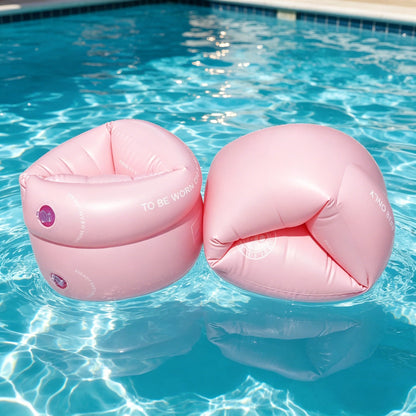 2 Stück neue aufblasbare Armbänder in Macaron-Farbe für alle Altersgruppen, Schwimmarmringe, schwimmende PVC-Ärmel, Sommer-Schwimmtraining
