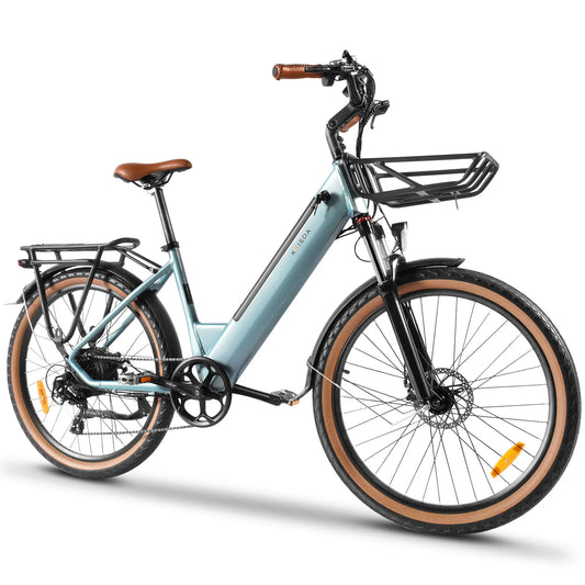 26-Zoll Trekking E-Bike / Citybike | 36 V 16 Ah Lithium Akku - Robustes Modell für zwei Personen – mit 36-monatiger Gewährleistung