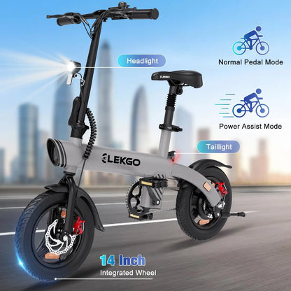 Kompaktes 14" Falt-E-Bike mit 250W Motor & LCD-Display – Leichtes City E-Bike für Erwachsene & Jugendliche