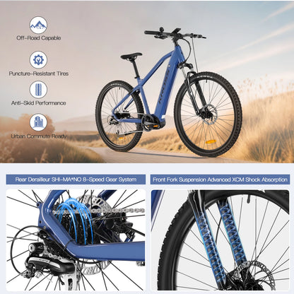 29-Zoll&nbsp;E-MTB Varstrom Hexagon Boost 3.0 – 250W Mittelmotor, 95 Nm, 25 km/h, 3 Fahrmodi, Aluminium E-Mountainbike mit 36-monatiger Gewährleistung