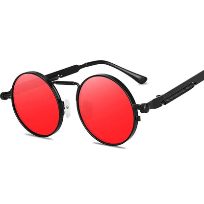 Damen Sonnenbrille Rund Metall Rahmen UV400 Retro Brille Unisex Outdoor