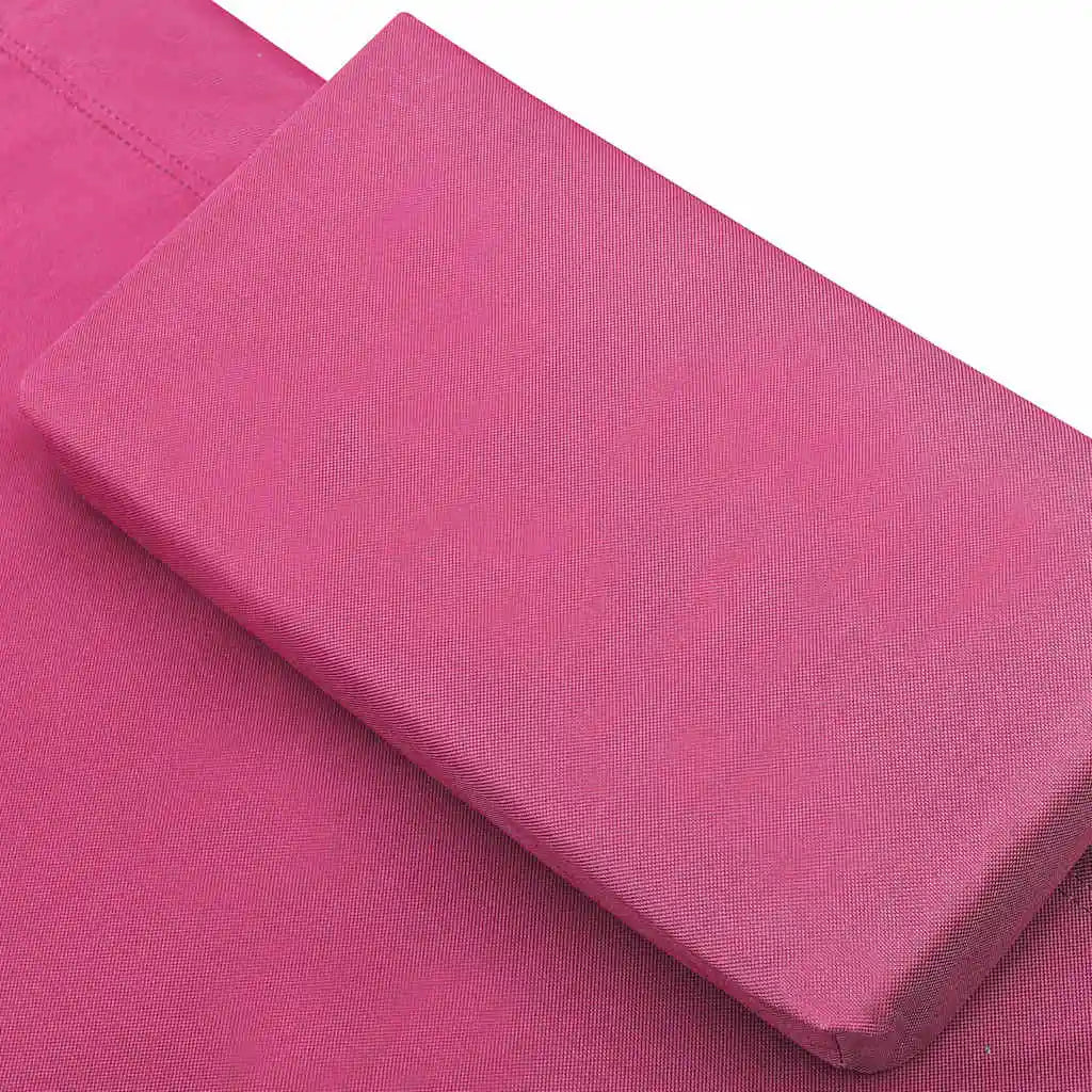 Doppel Sonnenliege mit Dach & Kissen – Outdoor Tagesbett Gartenliege Lounge Liege Terrasse Rosa 200x180 cm
