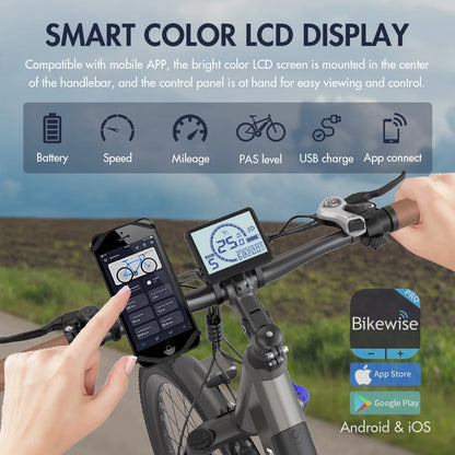 26 -Zoll City Allrounder E-Bike, 250W, 36V 14,5 Ah Akku – mit 36-monatiger Gewährleistung