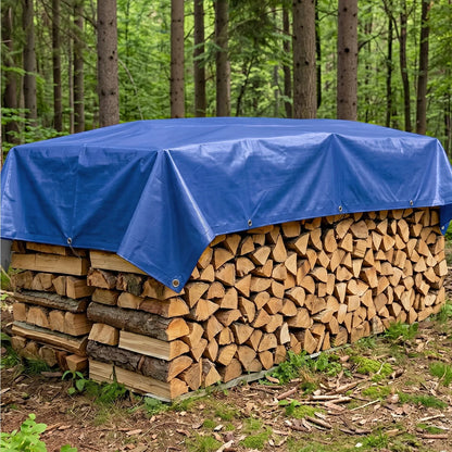Schwerlast Abdeckplane 3x4 m Wasserdicht Blau – PE Schutzplane UV-beständig mit Metallösen für Garten Camping Auto Holz