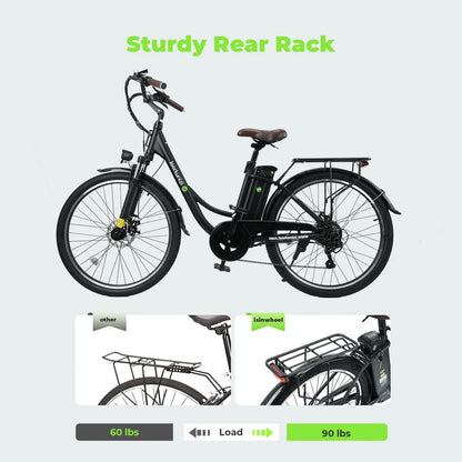 Der stilvolle Retro City-Cruiser 26-Zoll E-Bike für Erwachsene mit 36monatiger Gewährleistung