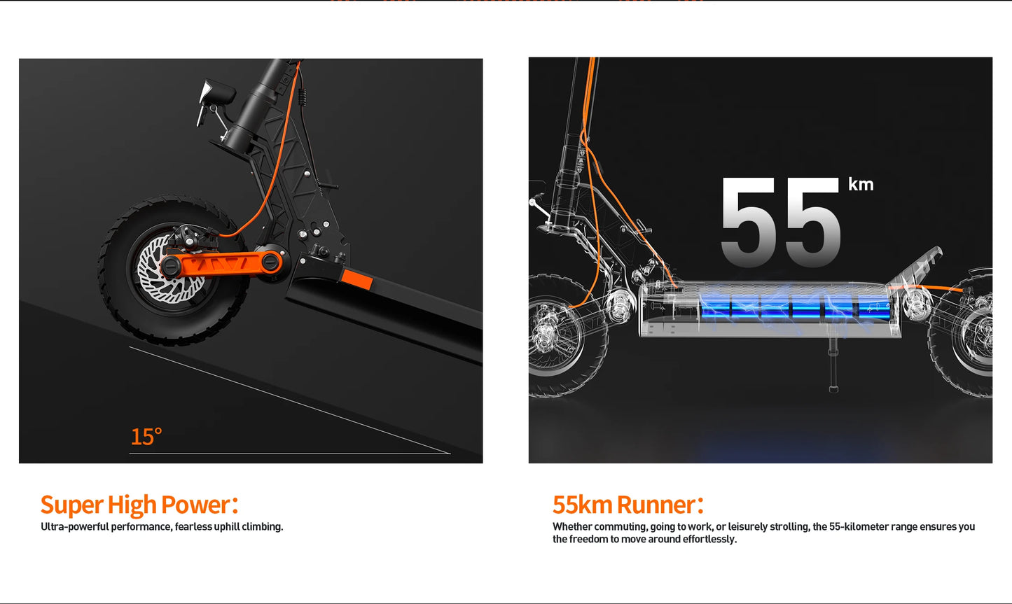 E-Scooter mit 500 W Motor 48 V / 13 Ah Lithium Akku & ABE – Sicher. Stark. Stylisch mit 36-monatiger Gewährleistung