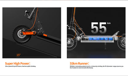 E-Scooter mit 500 W Motor 48 V / 13 Ah Lithium Akku & ABE – Sicher. Stark. Stylisch mit 36-monatiger Gewährleistung