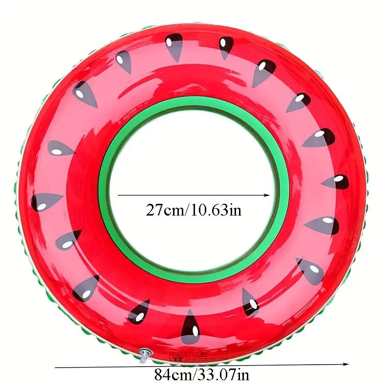 90 cm Aufblasbarer Schwimmring - Fruchtmuster-Schwimmring mit Anti-Leck-Ventil, Dickes PVC-Material