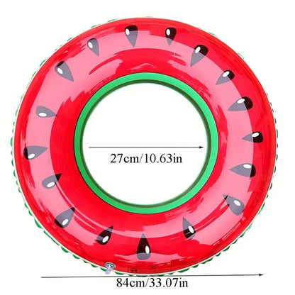 90 cm Aufblasbarer Schwimmring - Fruchtmuster-Schwimmring mit Anti-Leck-Ventil, Dickes PVC-Material