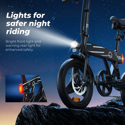 E-Bike – 14" Faltbares Elektrofahrrad mit 250W Motor 36 V / 7,5 Ah, LCD-Display | Citybike bis 25 km/h