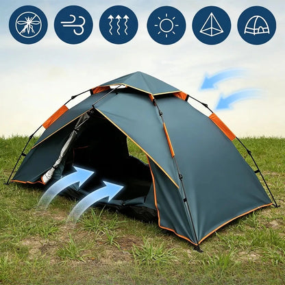 Pop Up Campingzelt 1-2 Personen Automatikzelt wasserdicht Trekkingzelt Outdoor