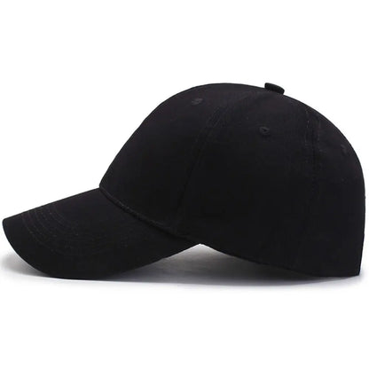 Baseballkappen, Schwarz, für Herren und Damen, Sportkappe, verstellbare Baseballkappe aus Baumwolle, lässige Sommermütze