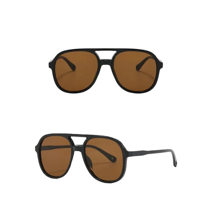 Pilotensonnenbrille Damen Herren Retro UV400 Quadratisch Vintage Unisex