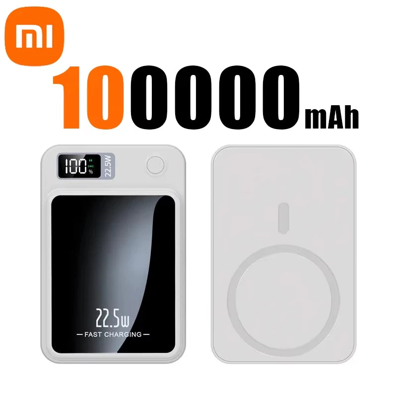 100000 mAh Power Bank Drahtlose Schnelle Ladegerät MagSafe für iPhone Huawei Samsung