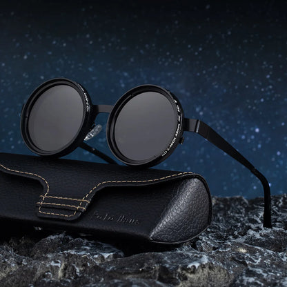 Retro Runde Sonnenbrille Elian Polarisiert TAC Metall Steampunk Unisex