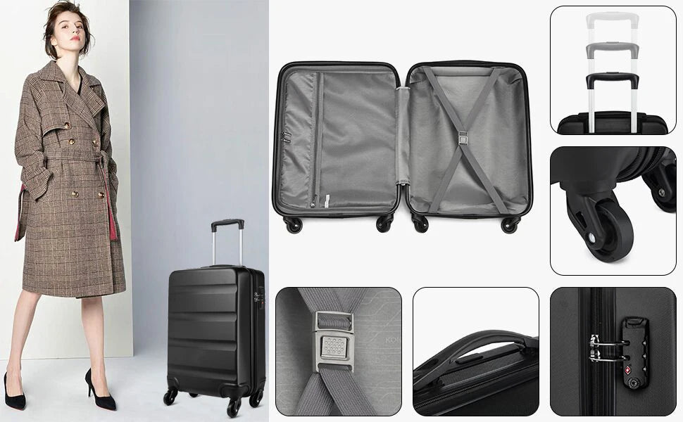 1A Reisekoffer Hartschalenkoffer Trolley ABS Material & TSA- Schloss