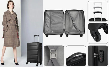 1A Reisekoffer Hartschalenkoffer Trolley ABS Material & TSA- Schloss