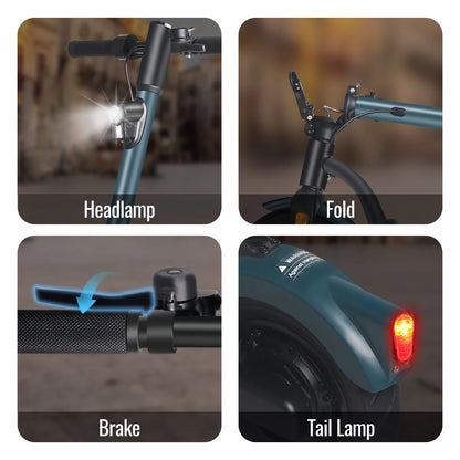 E-Scooter mit 10-Zoll Luftreifen| Fahrkomfort trifft modernes Design - mit 36-monatiger Gewährleistung