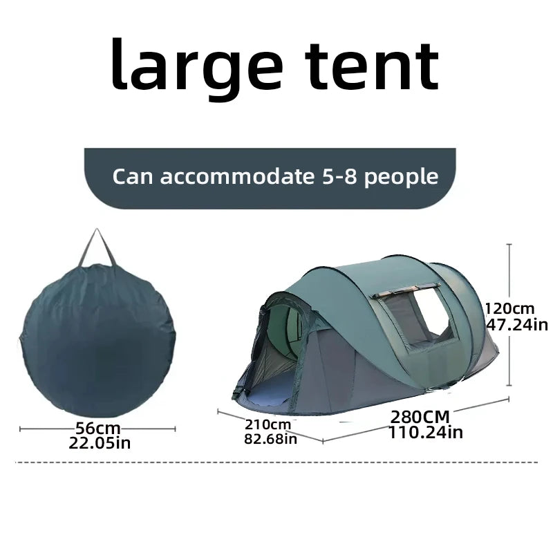 Pop Up Familienzelt 5-8 Personen Campingzelt Wurfzelt wasserdicht Outdoor