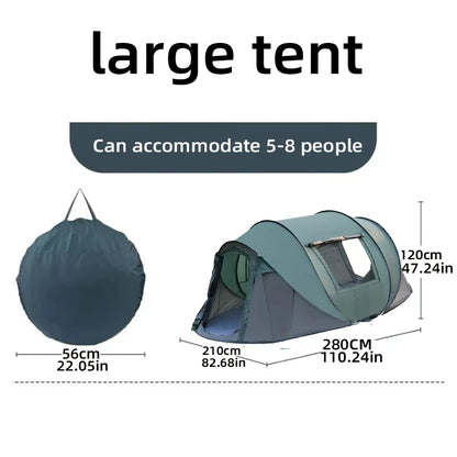 Pop Up Familienzelt 5-8 Personen Campingzelt Wurfzelt wasserdicht Outdoor